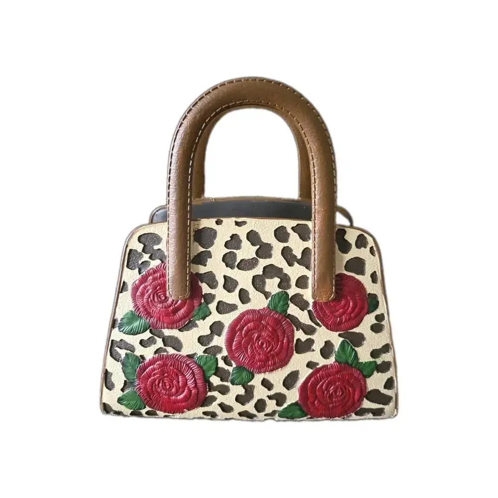 New Large Red Rose Purse Western Whimsical Flower Pot Planter Vase Home Decor
